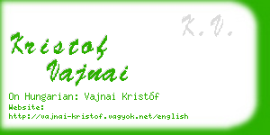 kristof vajnai business card